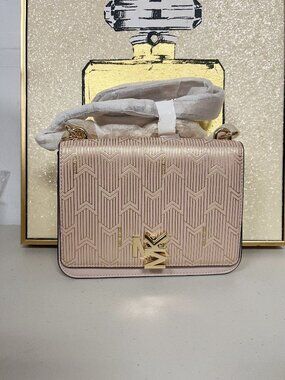 Michael Kors 30H8MOXL7M Mott Large Metallic Deco Leather Crossbody Bag